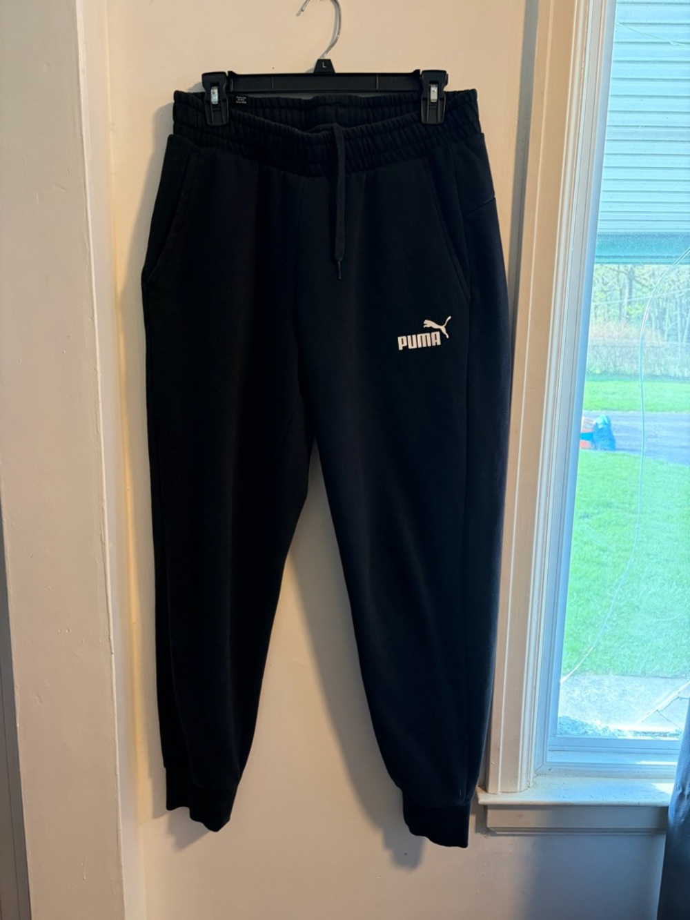 Puma Black Logo Jogger Sweatpants